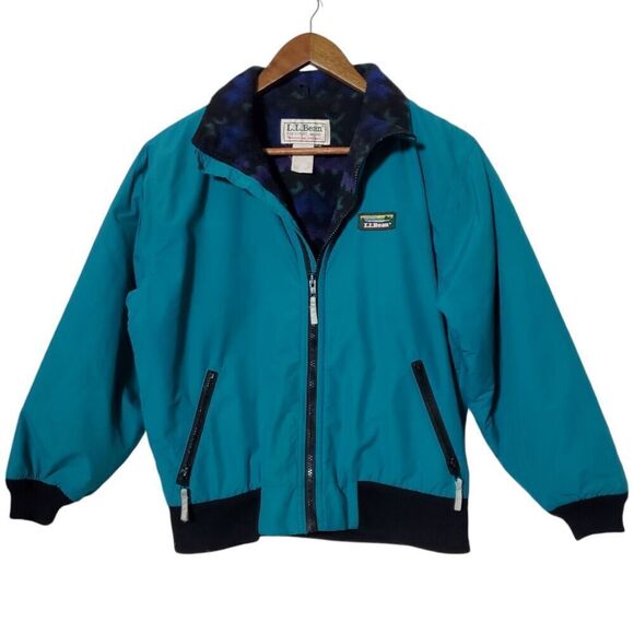 Vintage 90s L.L. Bean Warm Up Jacket Size Youth Large Fleece Winter USA Made - Picture 1 of 13